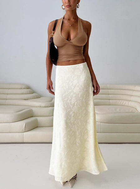 Su Casa Low Waist Maxi Skirt Yellow