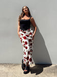 Front view of model wearing  front Jodie Maxi Skirt White Floral Princess Polly  Maxi 