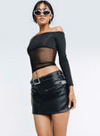 product Bazley Faux Leather Mini Skirt Princess Polly  Mini Skirts 