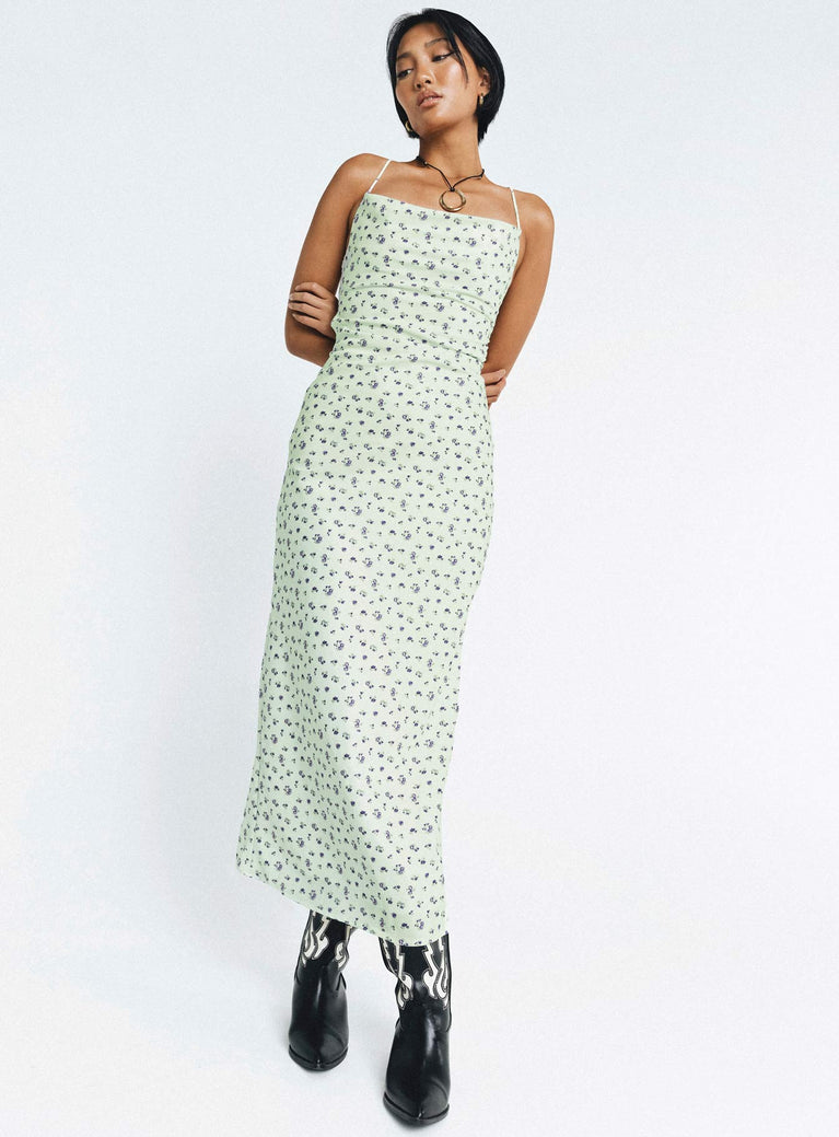 product Princess Polly Crew Neck  Malabar Maxi Dress Mint / Floral