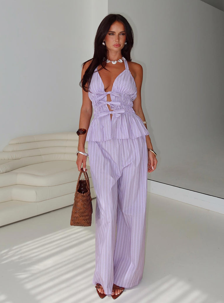 Helaine Straight Leg Pant Lilac