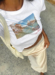 product Princess Polly Half Sleeves Square Neck  Italy Love Tee Ivory