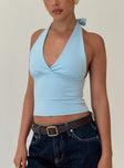 Whimsy Halter Top Blue