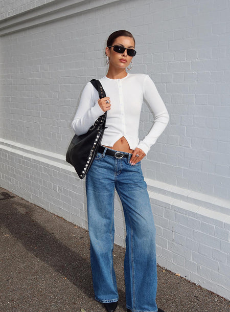 Serenitia Mid Rise Relaxed Jeans Mid Blue Wash