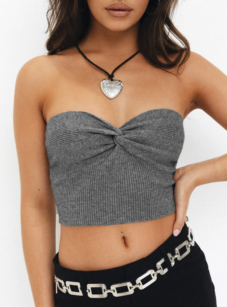 product Princess Polly Sleeveless Sweetheart  Kallista Top Grey