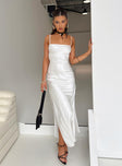 product Princess Polly Asymmetric Neckline  Leyana Midi Dress White