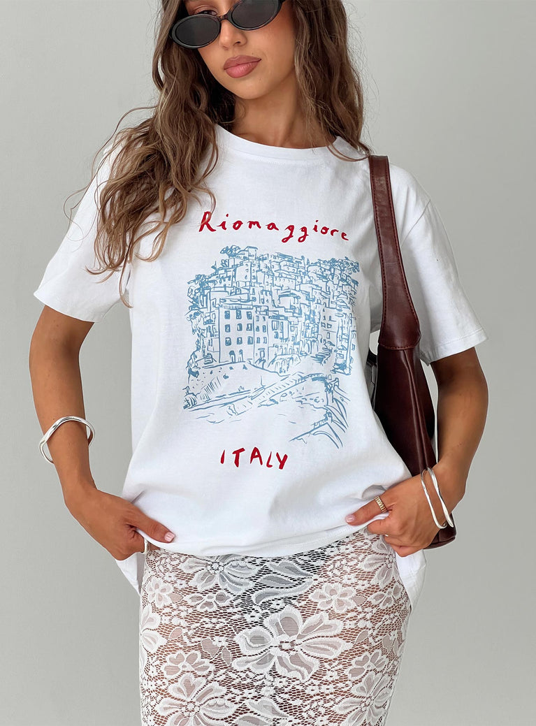 Riomaggiore Oversized Tee White