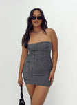 product Princess Polly Square Neck  Henty Strapless Mini Dress Grey