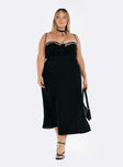 product Princess Polly Crew Neck  Hazel Midi Dress Black Curve