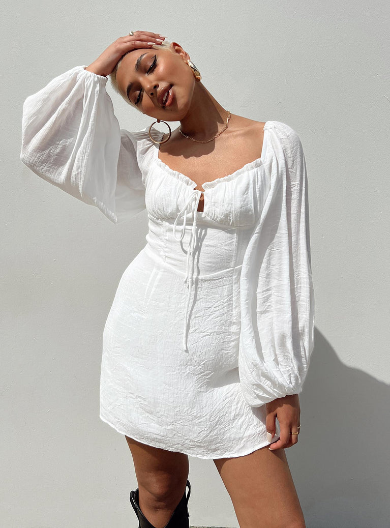 product Princess Polly Crew Neck  Milly Mini Dress White