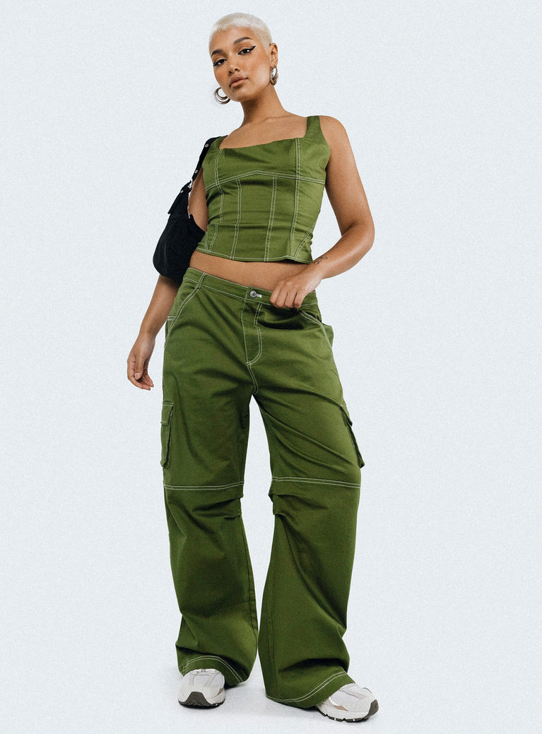 product Princess Polly  Dobson Pants Green