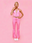 product Princess Polly High Waisted Pants High Waisted Pants High Waisted Pants  Marcia Flare Pant Pink