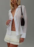 It Will Rain Long Sleeve Top White