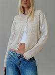 Zabel Knit Cardigan Ivory