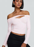 Kressida Off The Shoulder Top Pink