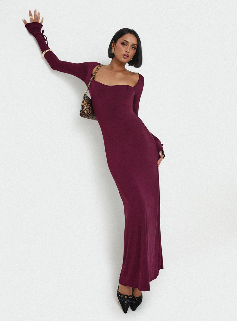 Dalzine Maxi Dress Burgundy