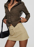 Caitlan Mini Skirt Beige