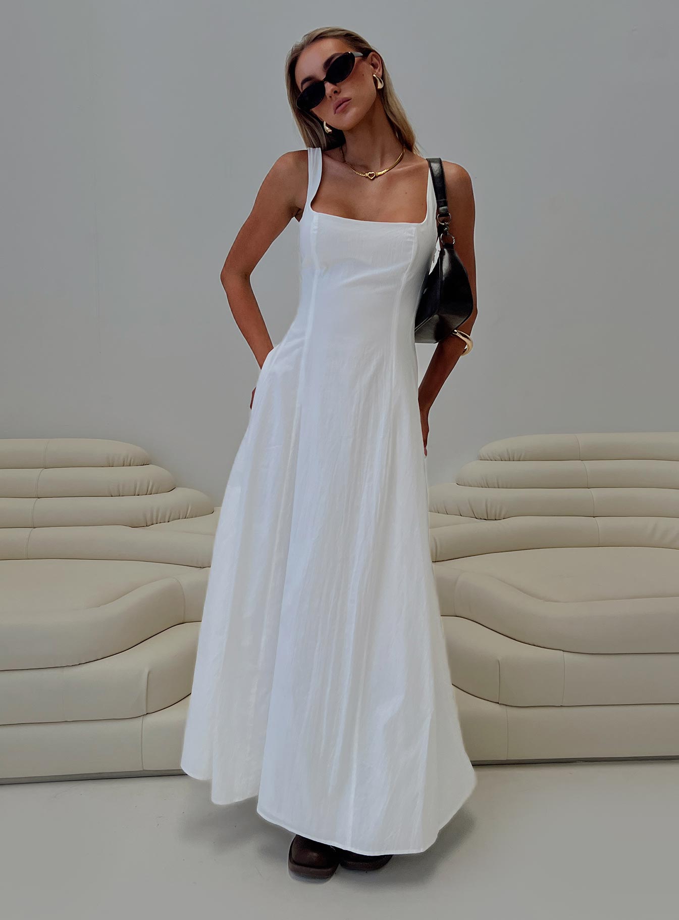 Collective Dress - You Can Maxi Dress White fourth image