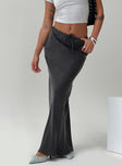 Maxi skirt High rise fit, drawstring fastening at waist Non-stretch material, unlined 