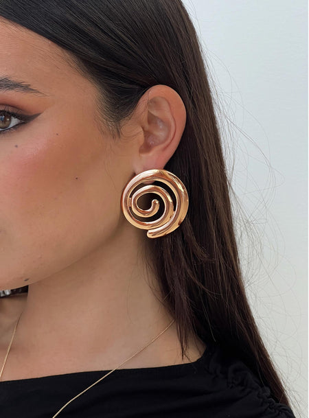 Sebina Swirl Earrings Gold