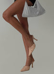 Get To You Pointed Toe Heels Beige