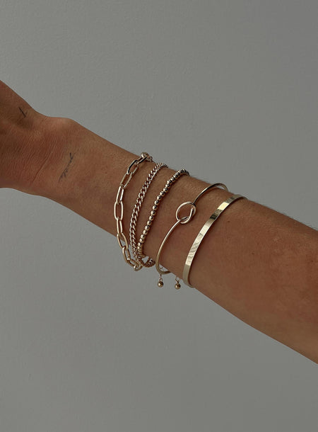 Over Here Bracelet Set Gold