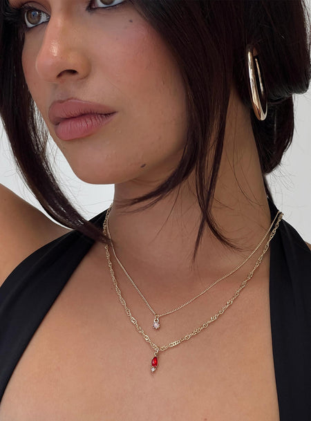 Rosen Necklace Pack Gold / Red