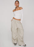 product Princess Polly High Waisted Pants  Utility Pant Stone