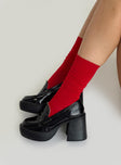 Idalia Socks Red