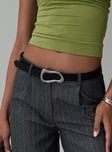 Leto Belt Black / Silver