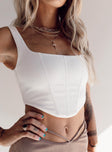 product Princess Polly Full Sleeves Square Neck  Kaeshia Rib Bustier