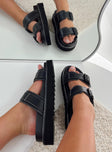 Ma Belle Sandals Contrast Stitch