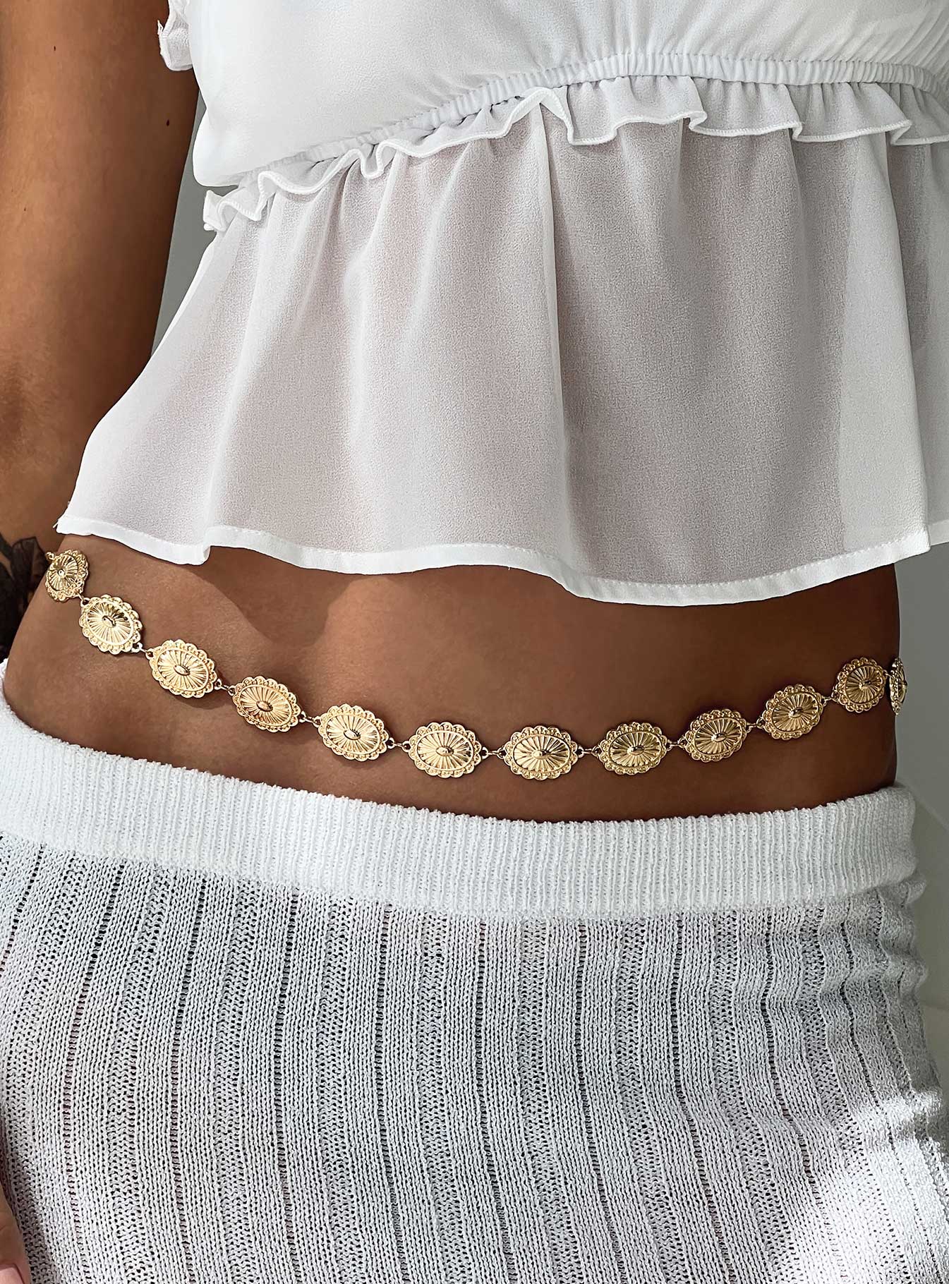 JENNER - Waist Chain, Belt, belly buying chain, silver, gold, rose gold