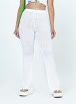 product Princess Polly High Waisted Pants  Santorini Knit Pant Ivory