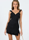 product Princess Polly Asymmetric Neckline  Emanuel Mini Dress Black