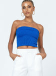 product Princess Polly Sleeveless Asymmetric Neckline  Bettany Tube Top Blue