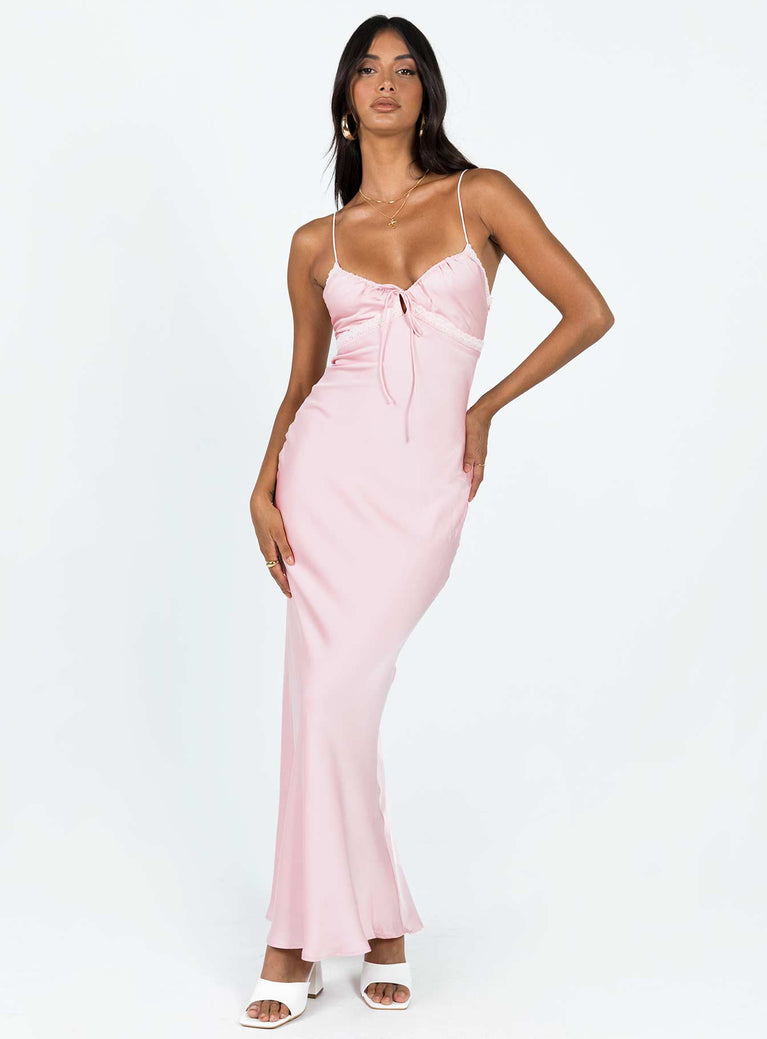 product Princess Polly Asymmetric Neckline  Emily Maxi Dress Pink