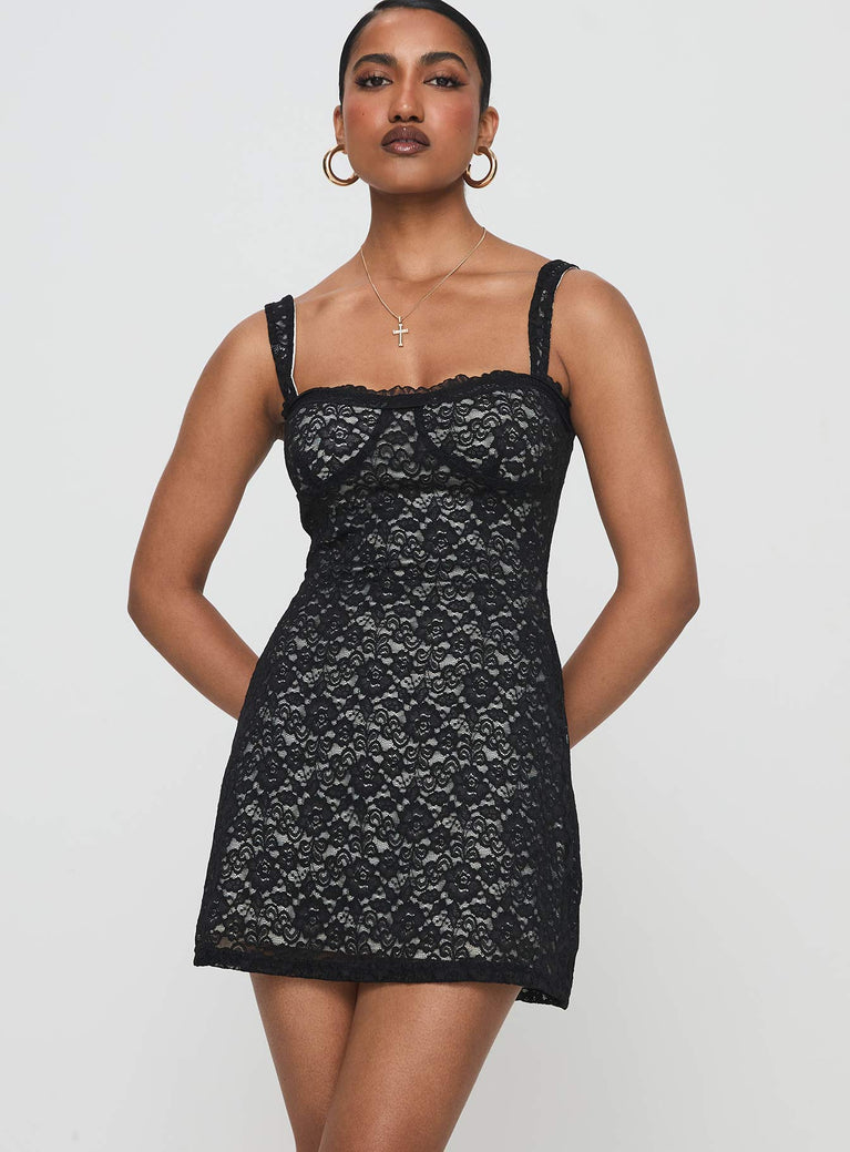 Fireaway Mini Dress Black