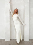 product Princess Polly Cowl Neck  Snyder Sheer Maxi Dress Cream