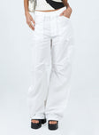 product Princess Polly Low Rise Pants  Miami Vice Swish Pant Ghost White