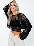 product The Kennedy Sweater Black Princess Polly  Cropped 