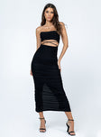 product Princess Polly Asymmetric Neckline  Lapira Maxi Dress Black