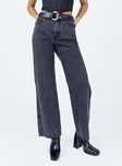 product Princess Polly High Waisted  Arlington Straight Leg Denim Jeans Black