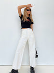 product Princess Polly High Waisted  Calcetto Wide Leg Jeans White