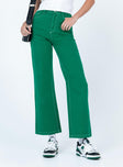 product Princess Polly High Waisted  Nicolson Jean Green