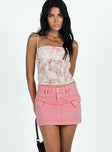 product Zakai Cargo Denim Mini Skirt Light Pink Denim Princess Polly  Mini Skirts 