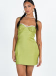 product Princess Polly Sweetheart Neckline  Shilla Mini Dress Green