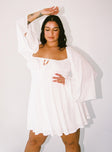 product Princess Polly Square Neck  Halle Mini Dress White Curve