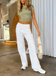 product Princess Polly High Waisted  Ollie Straight Leg Jean White