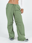 product Princess Polly  Snow Parachute Pants Green